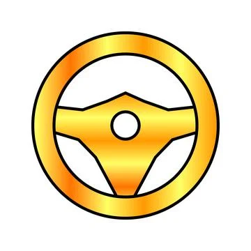 Steering wheel icon. Stock Illustration