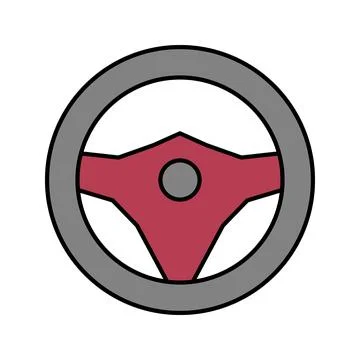 Steering wheel icon. Stock Illustration