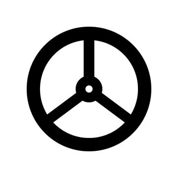 Steering wheel icon. Stock Illustration