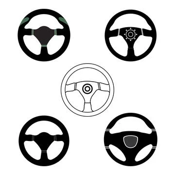 Steering wheel icon Stock Illustration