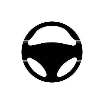 Steering wheel icon Illustrazione stock