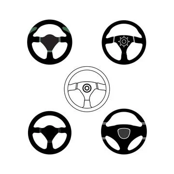 Steering wheel icon Stock Illustration