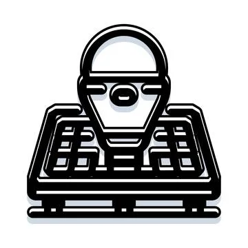 Steering wheel icon for navigation and driving interface Stock Illustration