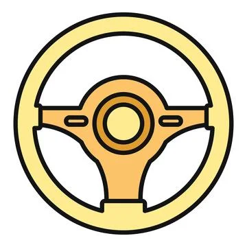 Steering wheel icon representing driving and navigation イラスト素材