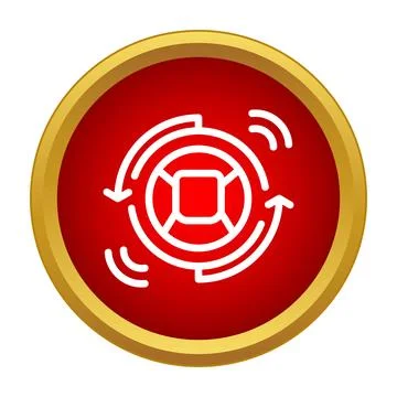 Steering wheel icon representing update process or cycle Stock Illustration