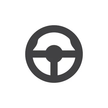 Steering wheel icon vector, filled flat sign, solid pictogram 스톡 일러스트