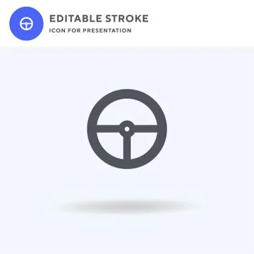 Steering Wheel icon vector, filled flat sign, solid pictogram isolated on white Stock Illustration