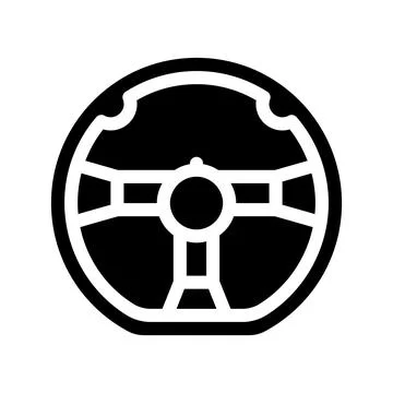 Steering wheel icon vector glyph illustration 스톡 일러스트