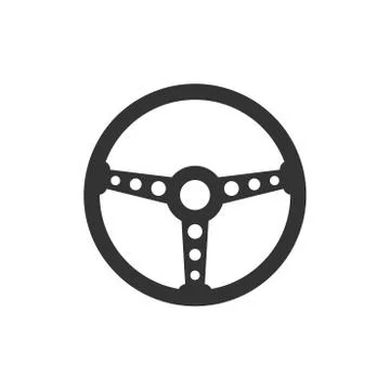Steering wheel icon. Vector illustration. Business concept car wheel pictogra Stock Illustration