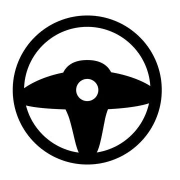 Steering wheel icon on white background. car wheel sign. wheel symbol. Stock Illustration