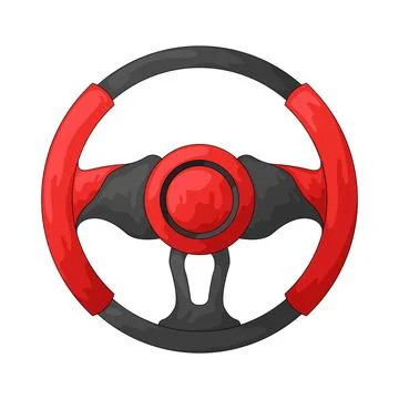 Steering wheel illustration Stock Illustration