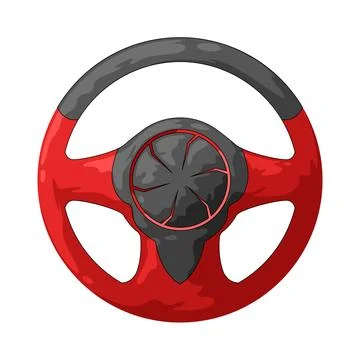 Steering wheel illustration Stock Illustration