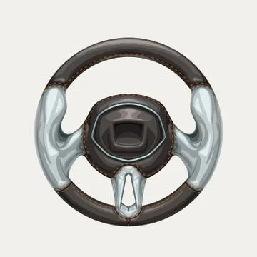 Steering wheel isolated on white background Stock Illustration