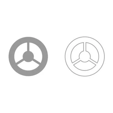 Steering wheel it is black icon . Stock Illustration