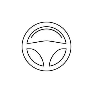Steering wheel logo icon Illustrazione stock