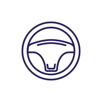 Steering wheel logo icon 스톡 일러스트