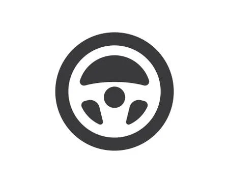 Steering wheel logo icon vector illustration Illustrazione stock