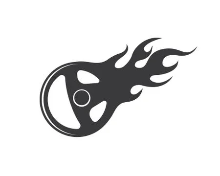 Steering wheel logo icon vector illustration Stock Illustration