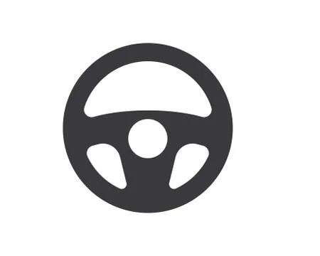 Steering wheel logo icon vector illustration Stock Illustration