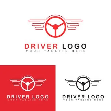 Steering wheel logo Stock-Illustration