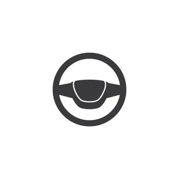 Steering wheel logo Stock Illustration