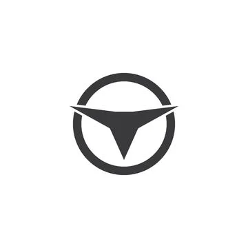 Steering wheel logo Stock Illustration