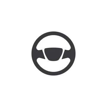 Steering wheel logo Stock Illustration