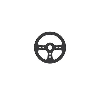 Steering wheel logo Stock Illustration