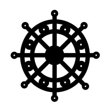 Steering wheel outline Stock Illustration
