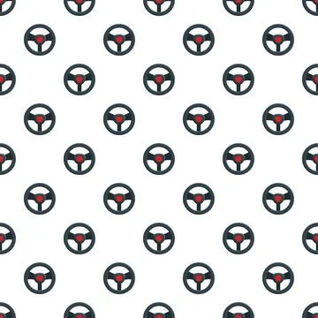 Steering wheel pattern flat design illustration background Stock Illustration