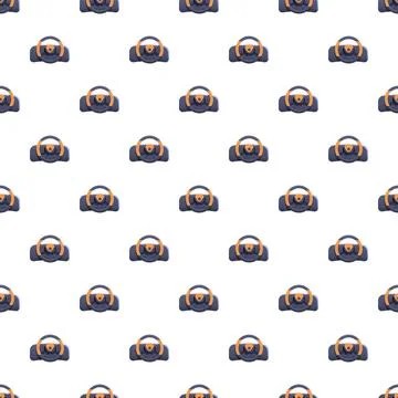 Steering wheel pattern on white background for driving concepts Illustrazione stock