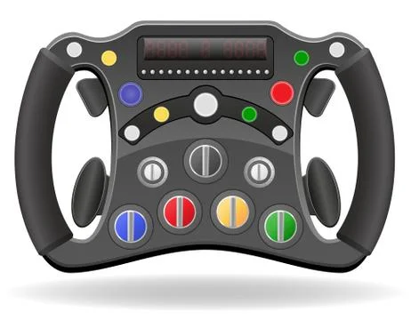 Steering wheel of racing car vector illustration eps 10 Stock Illustration