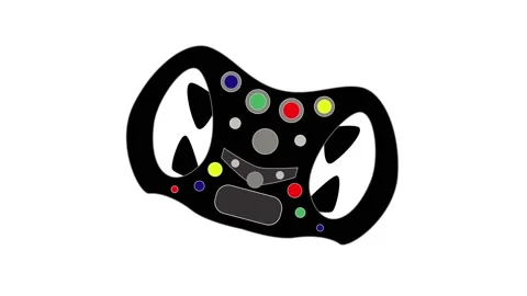 Steering wheel rotating Stock Footage 146976420