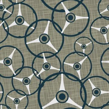 Steering Wheel Seamless Pattern Stock Illustration