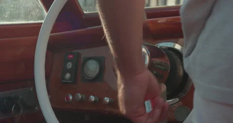 A steering wheel of a ship Video stock 141691781