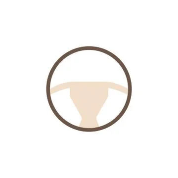 Steering wheel solid icon, car and navigation Illustration