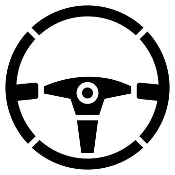 Steering wheel Vector Icon Design Illustration Stock Illustration