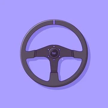 Steering Wheel Vector Icon Illustration. Controller Vector. Flat Cartoon St.. 스톡 일러스트