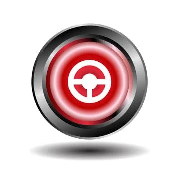 Steering Wheel Vector icon isolated Illustrazione stock