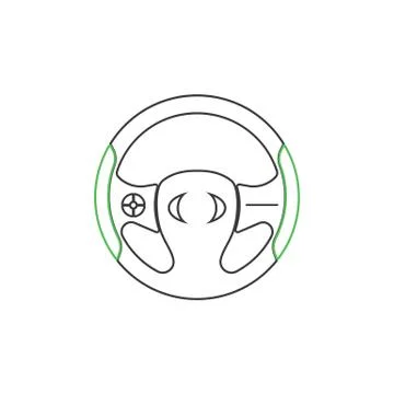 Steering Wheel vector image logo icon Stock Illustration