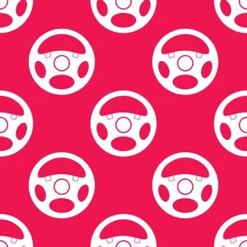 Steering Wheels Seamless Pattern Stock Illustration