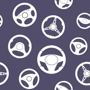 Steering Wheels Seamless Pattern Stock Illustration