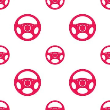 Steering Wheels Seamless Pattern Stock Illustration