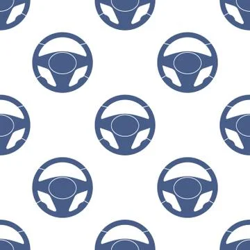Steering Wheels Seamless Pattern Stock Illustration