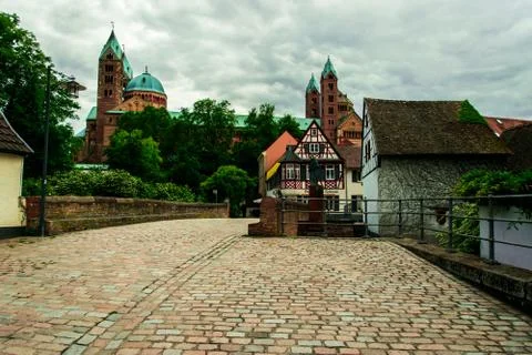 Steet of Speyer Stock Photos