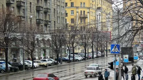 Steet traffic Stock Footage 8969577