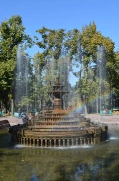 Stefan cel Mare (Stephen the Great) Park, Chisinau, Moldova 스톡 사진