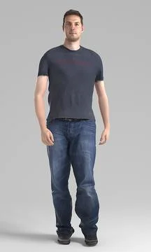 Stefan Walking Pose 3D Model