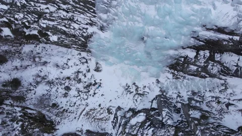 Steget, Frozen Falls Stock Footage 177312298