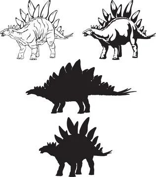 Stegosaurus, dinosaur realistic image Stock Illustration
